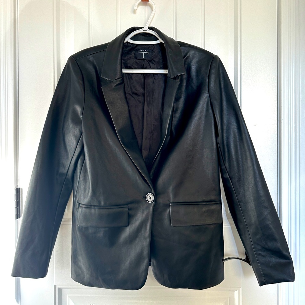 Tahari Faux Leather Jacket